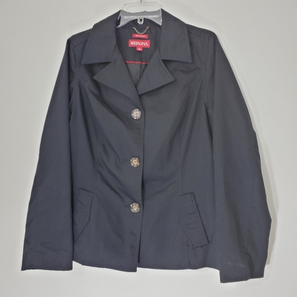Merona Black Water Repellent Jacket Size Large - Picture 5 of 7